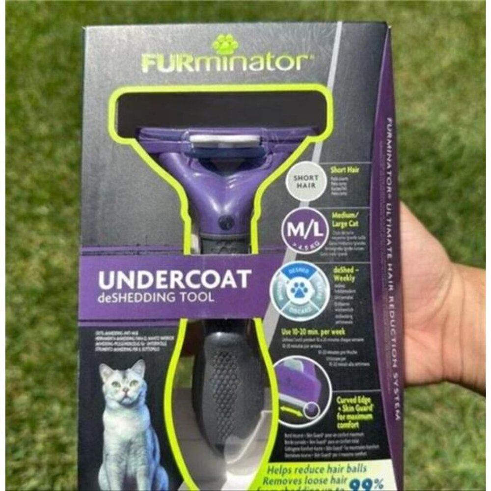 FURminator Cat deShedding Tool Medium/Large Short Hair Pet Grooming Brushes NWT